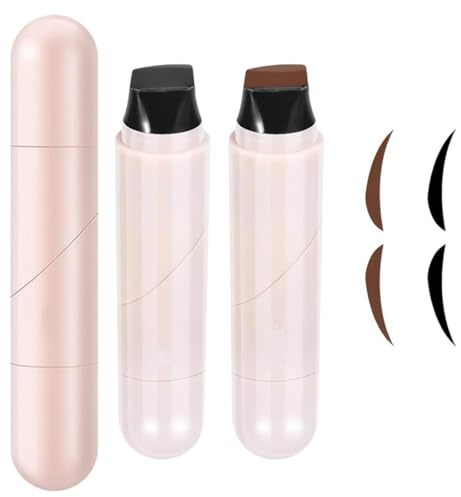Doppelkopf Eyeliner Stempel,Drehbarer Wing Tip Pen,Langanhaltend Wasserfest Eye-liner Make up,Allwetter One-Touch-Formung Des Augenendes,für Alle Augenformenv,Partys,Reisen(Schwarz+Braun)