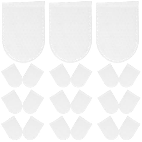 PAMINGONO 120 Stück Wiederverwendbare Wattepads Fingercover Zum Abschminken Weiche Peeling-Pads Für Gesicht U-Form Mit Perlentextur Reisefreundlich