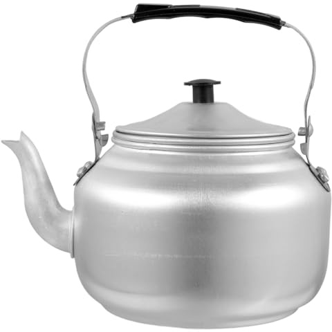 BESPORTBLE Tetera Con Infusor Y Asa Hervidora Pequeña De Aluminio Para Cocina Y Oficina Jarra De Té PortáTil Apta Para Estufas De Gas E InduccióN Uso DoméStico Y Camping