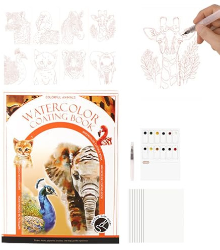 Kreative Pinsel Workbook – 3-fach Professionelle Aquarell-Arbeitsmappe, Painting Art Supplies | Art Fold Aquarell Pad Für Studenten Freizeit Reisen Urlaub, Kalligraphie Ski