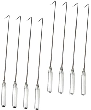 NUOBESTY 8pcs Steel Fire Hooks Ash Removing Tools Long Handle Heating Stove Accessories for Barbecue, Woodburner, and Fireplace Cleaning