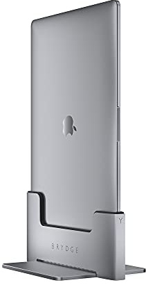 Brydge Space-Saving Laptop Stand | Vertical Docking Station Compatible with 15-inch MacBook Pro (2016-2019), 2 x Thunderbolt™ 3 Ports