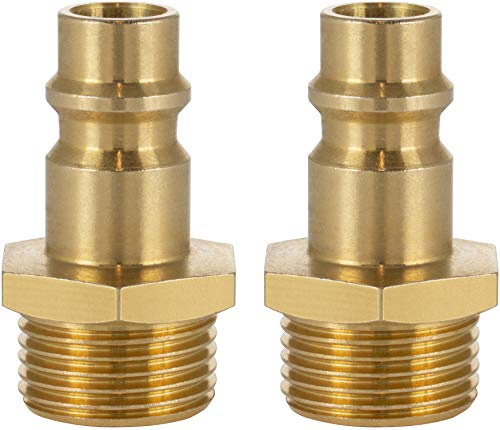 Poppstar 2x Druckluft-Stecknippel NW 7,2 mit 3/8 Zoll Außengewinde für Druckluft-Anschluss