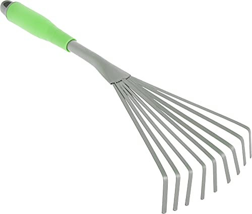 OFXDD Mini rastrillo de ventilador de metal, herramienta de mano, cultivador de ventilador de jardín, pequeños rastrillos de jardinería de mano de acero