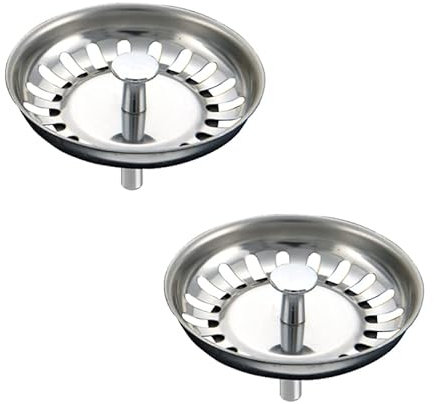 Talea 2 Stücke Filterkorb für Stopper Betrieb, Siebkörbchen Spüle,Ø78-80mm,Spülbecken Sieb Stopper QS004C032