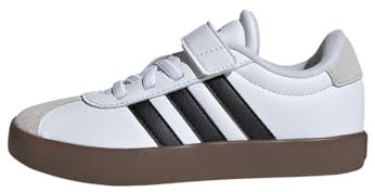 adidas Unisex Kinder VL Court 3.0 Shoes, Cloud White/Core Black/Grey One, 34 EU