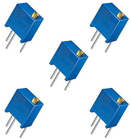 PAKMEZ 50Pcs 3266W Trimpot Trimmer Potentiometer 100R 200R 500R 1K 2K 5K 10K 20K 50K 100K 200K 500K 1M Einstellbarer DIY Präzisionswiderstand (Size : 500K Ohm)
