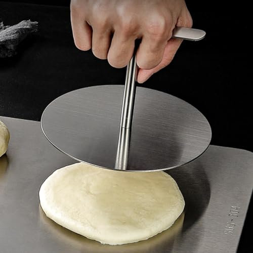 Presse à tarte, presse à hamburger ronde en acier inoxydable antiadhésive professionnelle (18 cm)