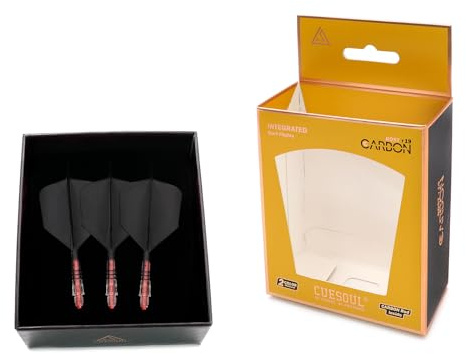 CUESOUL ROST T19 Carbon Integrierter Dartschaft und Flight Big Wing-Form, 3er-Set