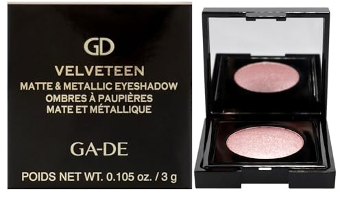 GA-DE Velveteen Metallic Eyeshadow Mono, 223 - Pearl Infused, Shimmer Eye Makeup - Silky-Soft, Densely Pigmented, Seamless Blend - 0.105 oz