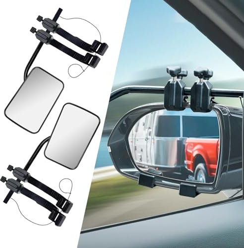 Wohnwagen Spiegel Auto,Wohnwagenspiegel,Caravanspiegel,Universalspiegel,Anhängerspiegel,Wohnwagenspiegel Auto,Wohnmobilspiegel,Außenspiegel für Wohnmobile mit Riemen,für Alle Gängigen Fahrzeugtypen