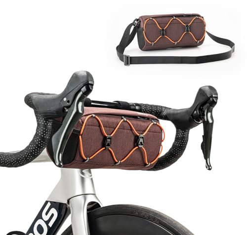 ROCKBROS cykelväska för styre, cykelväska för främre styre, cykeltillbehör för mountainbike och landsvägscykel, axelväska med rem