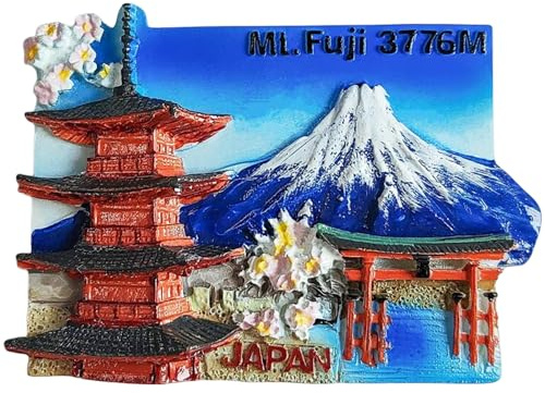 Kühlschrankmagnet, Motiv: Mount Fuji, Japan, 3D-Reise, Souvenir, Kühlschrankdekoration, Magnetaufkleber, Bastel-Kollektion