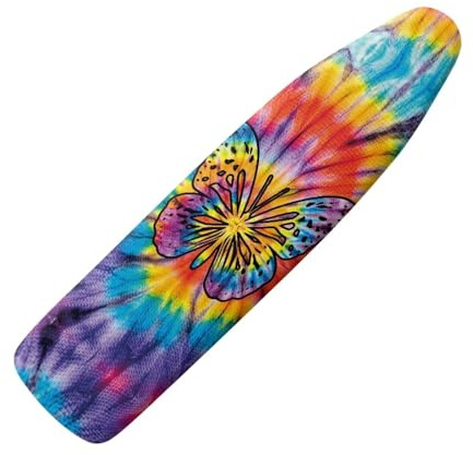 KUIFORTI Funda para tabla de planchar de teñido anudado y almohadilla extra ancha y grande, cubierta protectora para tabla de planchar con bordes elásticos, acolchado grueso, almohadilla de presión de