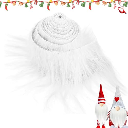 Plüsch Kunstfellstoff, Vorgeschnittene Streifen, Plüsch Precut Strips Fellimitat,Kunstfell Basteln, Fell Stoff Flauschiges, Plüsch Bastelfell, für Zwergenbart Weihnachtsmannhaar Wichte