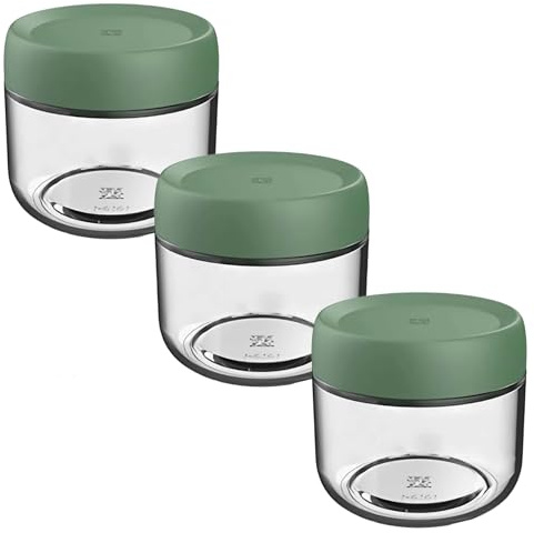 Eidoct 3-Pack 10oz Overnight Oats Jar Glass Jar with Lid Breakfast Pots | Overnight Oats Container, Yogurt Jars, Leakproof Oatmeal Salad Jars, for Breakfast Cereal Milk Fruit, Green