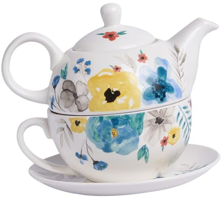 MAGICLULU Juego de Té de Cerámica Tradicional con Tetera y Tazas Resistentes al Calor, Capacidad Moderada y Diseño Único para Ceremonias de Té en Casa
