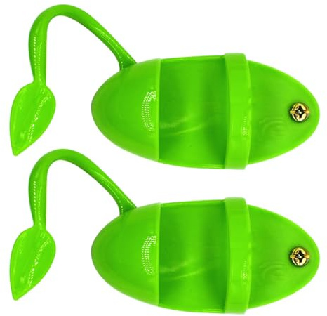 BAZEITFLOW Râtelier d'alimentation Vert 2 Pièces pour Perroquets en Plastique et Métal Outil Sûr Fabrication Fine pour Oiseaux de Compagnie
