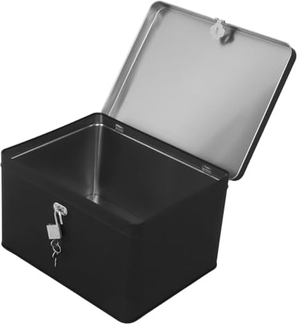Generisch Metall Aufbewahrungsbox mit Schloss Langlebige Blechdose für Sichere Lagerung Dekorative Kiste für Zuhause und Büro Vielseitig Einsetzbar Große Kapazität