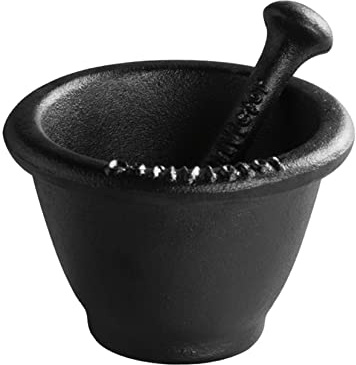 YJYJY Grinder per Erbe aromatiche e spezie in ghisa lucidata, Fondo Antiscivolo, Set di Ferri da Stiro