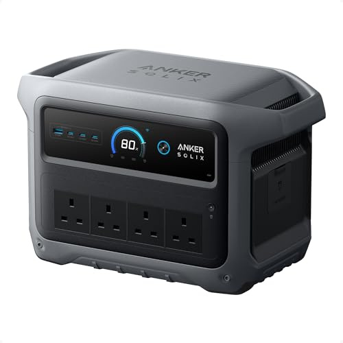 Anker SOLIX C1000 Gen 2 Portable Power Station, 2,000W (Peak 3,000W) Solar Generator, Full Charge in 49 Min, 1,024Wh LiFePO4 Battery for Home Backup, Power Outages, and Camping