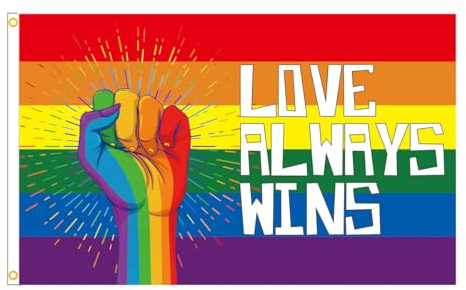 Nicear Bandera Arcoíris De 90 X 150 Cm, Diseño LGBT, Colores Vibrantes Y Resistente a La Decoloración UV, Ideal Para Jardín.