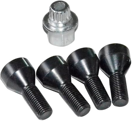 Radbolzen Radsicherungsset Schwarze Radbolzen Zubehör Kompatibel Mit Für 325Ci Für 325xi 2001–2006 Für 328Ci 2000