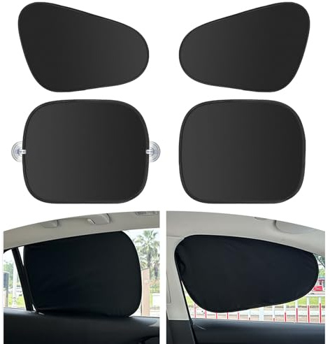 4 Pack Car Window Shades for Baby, Sun Visor for Car with UV Protection, Foldable Car Sun Shades for Side Window, Sunshades for Vehicle Use