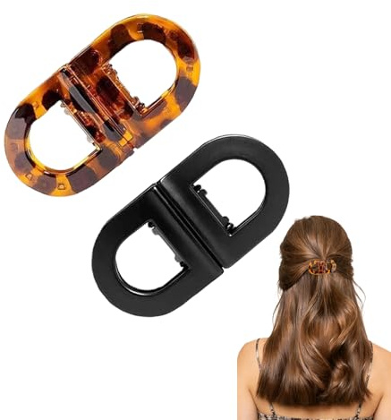 LuminaVerde Barrette magnétique pour cheveux, Pince à cheveux pour femmes, maintien solide et antidérapant, Barrette plate pour coiffage facile