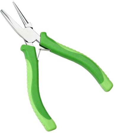 INJOYTEC 5 Inch Mini Round Concave Pliers Jewelry Making Pliers Wire Bending for Making Wire Loops, Bending Wire, Wrapped Wire Loops, Eye Pins, Headpins Memory Wire Beading Jewelry Repair