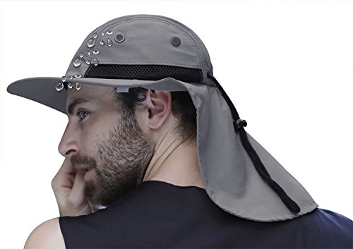 Chapeau Soleil Homme Été Anti UV à Large Bord Pliable - Casquette Visière Protège Nuque Pour Pêche, Randonnée, Jardin, Camping, Chasse, Vélo, Voyage