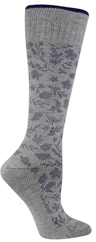 Dr. Scholl's womens Graduated Compression Knee High - 1 & 2 Pair Packs Casual Sock, Gray Paisley, 4 10 US