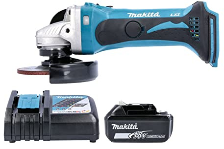 Makita DGA452Z 18V 115mm Cordless Angle Grinder with 1 x 5.0Ah Battery & DC18RC Charger