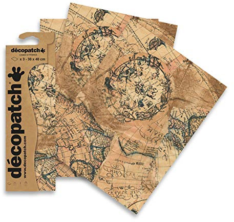 Décopatch C806C - Blisterpackung mit 3 gleichen Bögen, No. 806, 30x40cm, 1 Pack