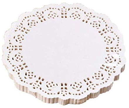 100 Stücke Weiß 5,5 zoll Tortenspitze Papier Deckchen Kuchen Verpackung Papier Pad