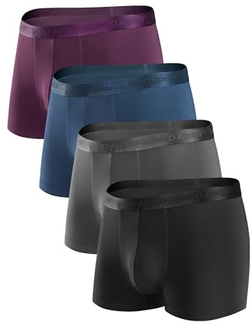 DAVID ARCHY Boxershorts för män, underkläder, mikrofiber, modal, multipack, retroshorts för vardagen, flexibla, M