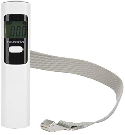 Jenngaoo Digitale Gepäckwaage - 110 lbs hängende Gepäckwaage Tragbare Handgehaltene Reisekofferwaage Taschenwaage Batteriefrei
