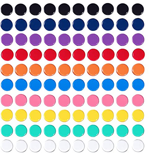 ZDZBLX Fridge Magnets - 100 Pack Strong Refrigerator Magnets, 10 Colors Small Round Magnet, Cute Mini Decorative Magnets for Whiteboard, Locker, Office, Crafts, Kitchen, Classroom, Heavy Duty Magnet