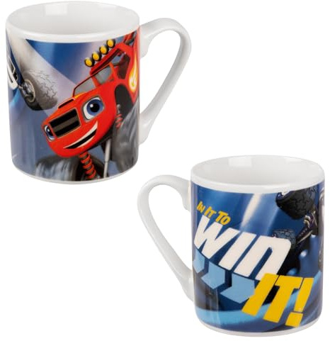 United Labels Blaze und die Monster-Maschinen Tasse für Kinder 230 ml, Monstertruck, Blau, Kindertasse aus Keramik, Becher für Kakao und Tee