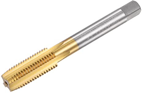 sourcing map Gewindebohrer M12 x 1,5mm Rohrgewindeschneider M35 HSS | Einschnittgewindebohrer, Linksgewinde, Titanbeschichtung, Maschinengewindebohrer, Für Elektrisch Bohrer Fräser Industrie