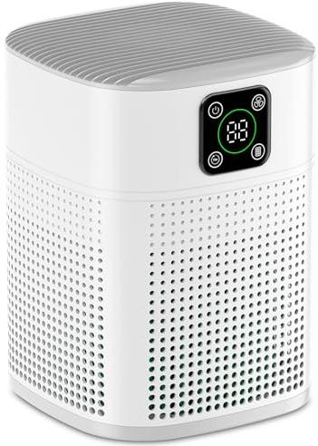 Air Purifiers For Bedroom – Honeyuan H13 HEPA Air Rengörare för hem stort rum 322 kvadratmeter, luftrenare med 360° Air Intake, 3 fläkthastigheter, 3-dagars filtrering för husdjur Dander Dust Pollrök