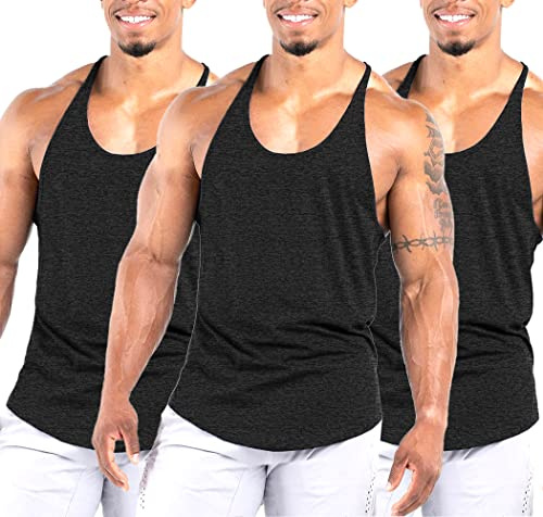 Agilelin Herren Muskel Stringer Tanktop,Gym Trainings Muskelshirts,Strecken Sport Shirts,Schnell Trocknende Fitness T-Shirt mit Y-Rücken