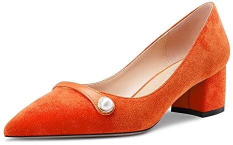 Castamere Femmes Bloc Chunky Mi Talon Heel Pointu Bout Slip-on Escarpins Mariage Dress 5 CM Heels