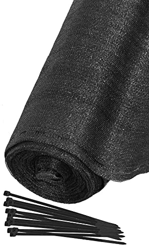 SPRINGOS Filet d'ombrage Filet de protection solaire 1,5 x 50 m Panneau de clôture 140 g/m² incl. 200 pièces serre-câbles