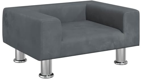 vidaXL Hundebett Dunkelgrau 50x40x26,5 cm Samt