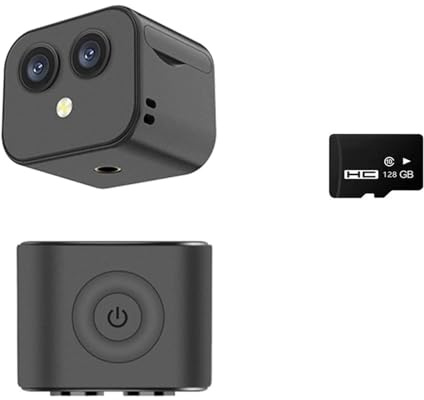 Macchina fotografica d'azione Mini telecamera 4K Wireless WiFi Micro Dual Cam di sorveglianza IP Hotspot Visione notturna Smart Home Monitor sportivo Batteria integrata ( Color : Camera add 128G )