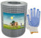 Jhanw Protezione per grondaia in rete metallica da 1/4, 15,2 cm x 15,2 m, zincata a caldo, protezione da rami, foglie, detriti, grondaie, grondaie, grondaie, rete