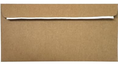 Netuno 100 Briefhüllen Kraftpapier Natur-Braun DIN lang 11x22 cm hochwertig | 120g EKO Kraft Design · elegante sandbraune Kuverts aus Recyclingpapier für Hochzeit, Einladungen, Grußkarten & Geburtstag