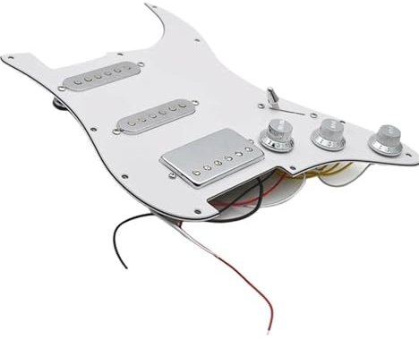 ST SSH Silver Pickup Pickguard Electric 48/50/52 Gitarren-Pickguard Loaded Prewired Scratchplate Assembly
