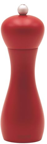 Macina Sale Manuale Rimini in Legno di Faggio Laccato 18 cm, Macinino Manuale per Sale con Macina in Ceramica ad Alta Resistenza, Elegante e Made in Italy - BISETTI (Burgundy Opaco)